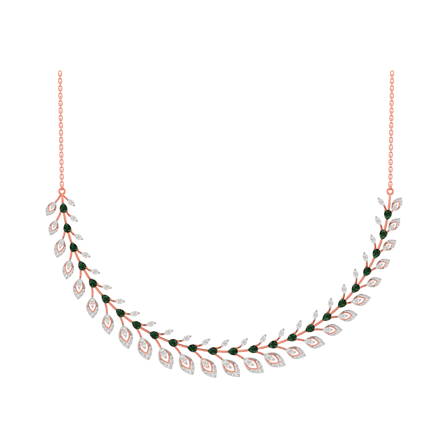 Enchanted Vines Diamond Necklace - Natural Diamond Gold Jewelry