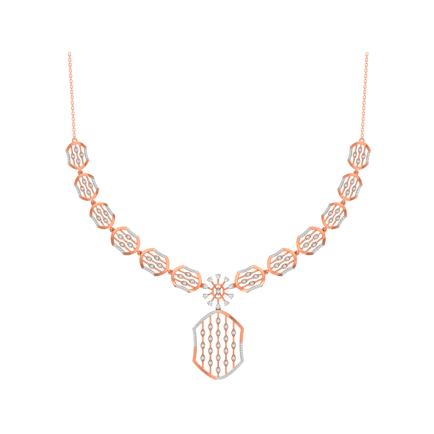 Regal Legacy Diamond Necklace - Natural Diamond Gold Jewelry
