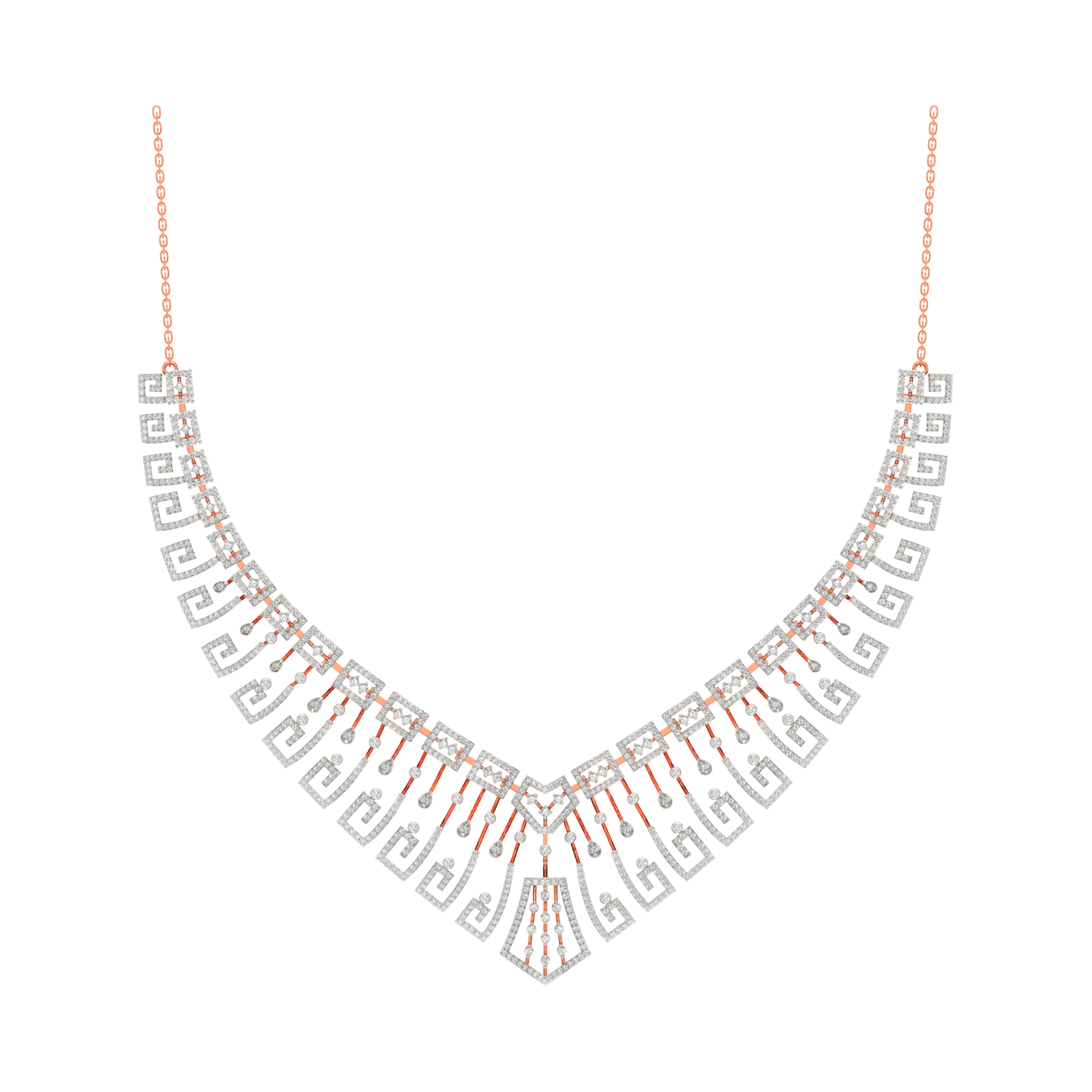 Mythos Grandeur Diamond Necklace - Natural Diamond Gold Jewelry