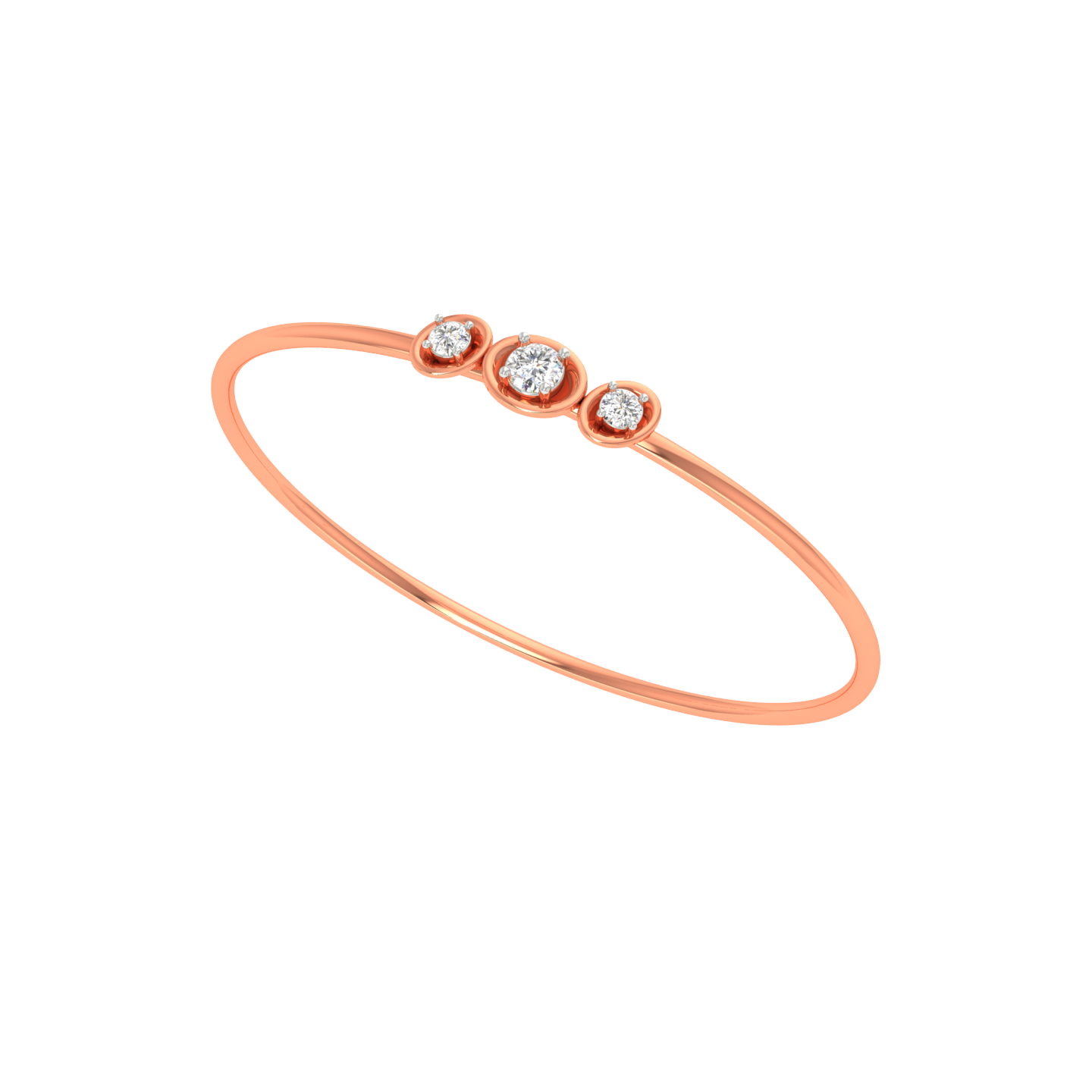 Diamond Trilogy Bracelet - Natural Diamond Gold Jewelry