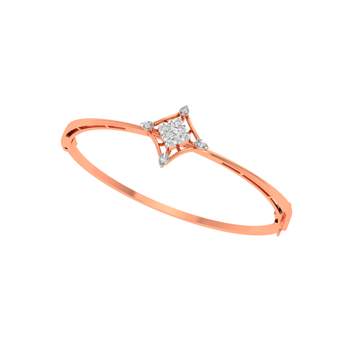 Diamond Star Cluster Bracelet - Natural Diamond Gold Jewelry