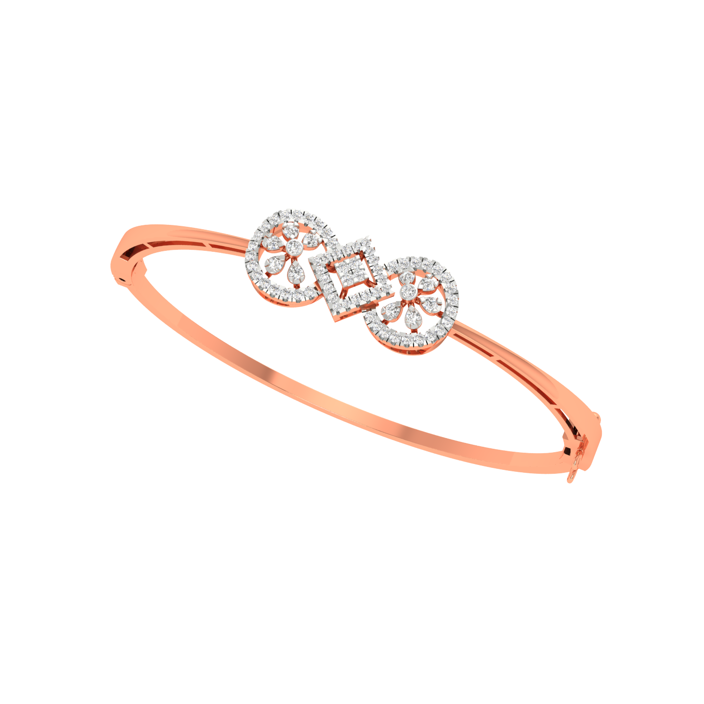 Diamond Medallion Bracelet - Natural Diamond Gold Jewelry