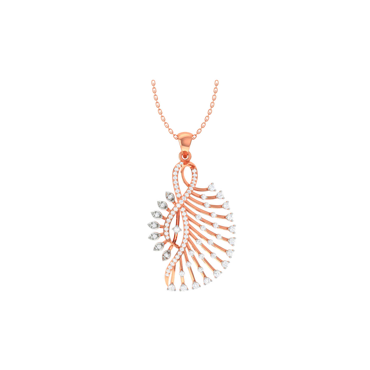 Diamond Shell Pendant - Natural Diamond Gold Jewelry