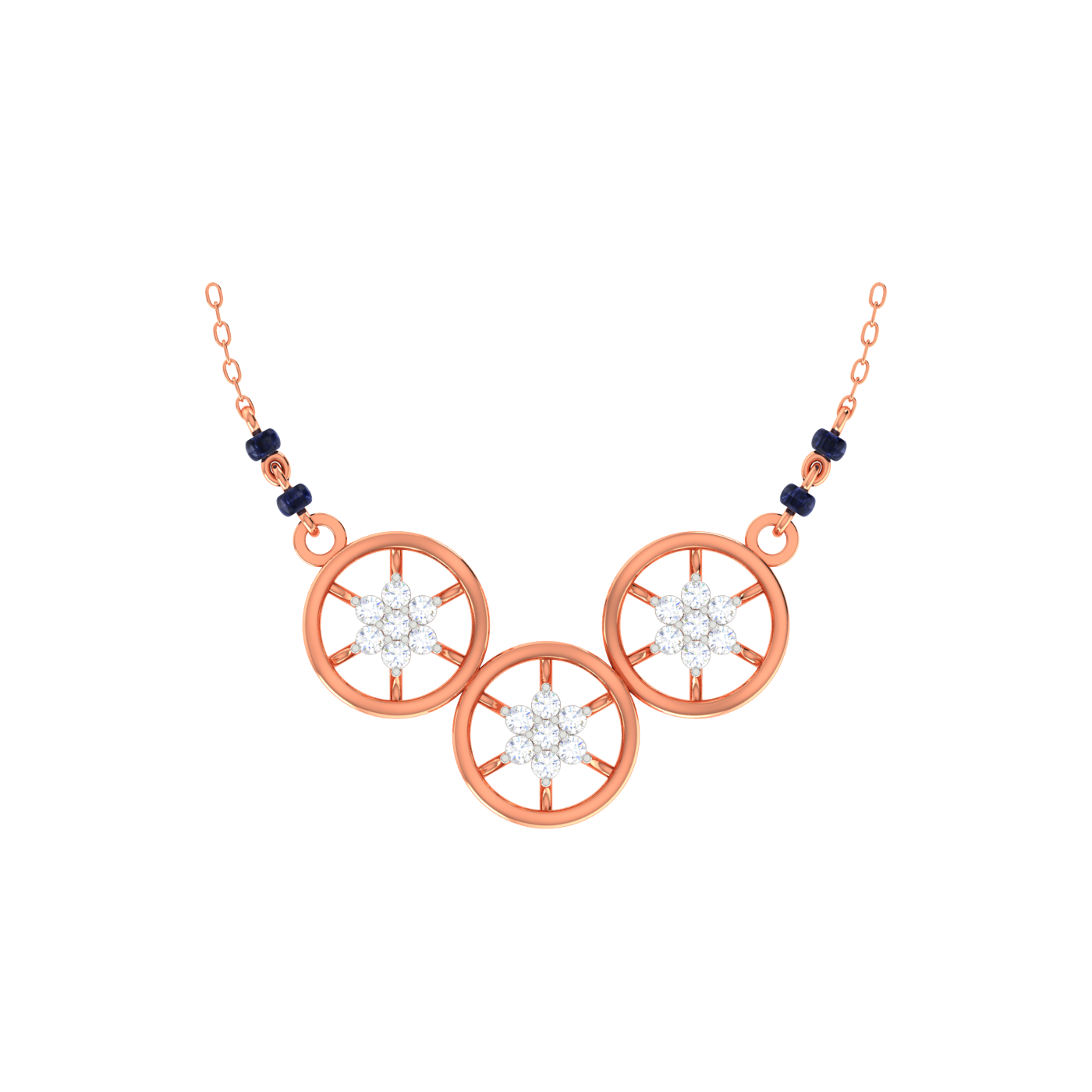 Diamond Circle Tanmaniya - Traditional Indian Diamond Necklace