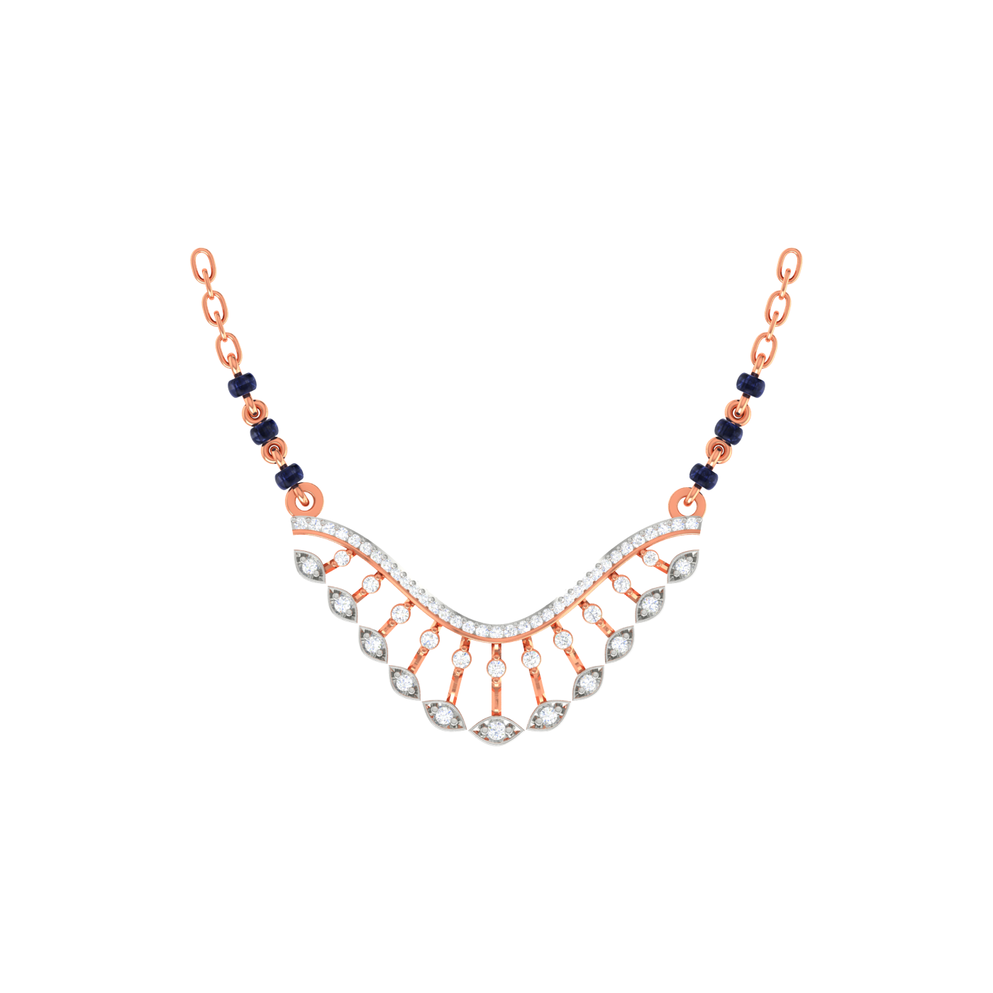 Diamond Wing Tanmaniya - Traditional Indian Diamond Necklace